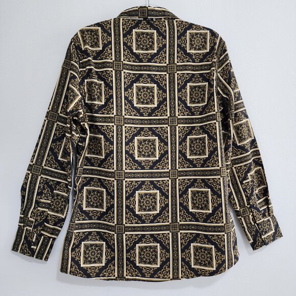 NWT Level Ten Baroque Shirts Mens M Black Gold - Picture 2 of 8